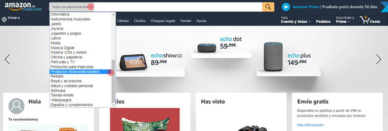 productos reacondicionados en amazon